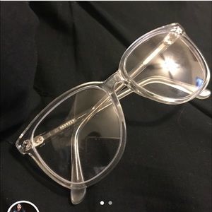 Clear framed vintage lenses